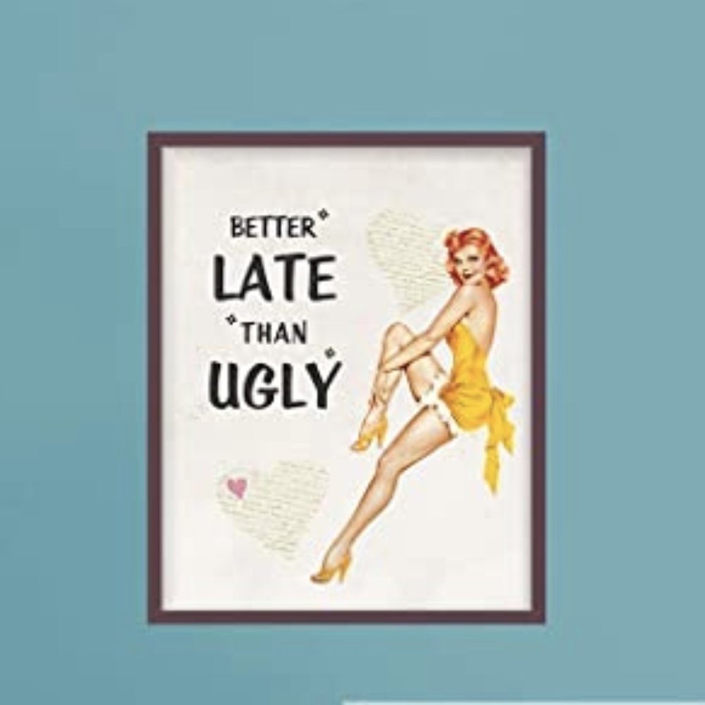 Funny Vintage 1950s Pinup Girl Print Home Decor - Picture 5 of 6